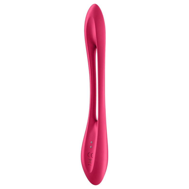 Satisfyer Elastic Joy - akkus, flexibilis párvibrátor pároknak (piros) 160984 termék bemutató kép