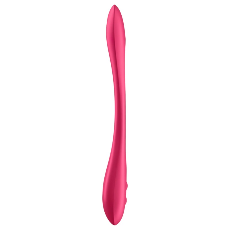 Satisfyer Elastic Joy - akkus, flexibilis párvibrátor pároknak (piros) 160985 termék bemutató kép