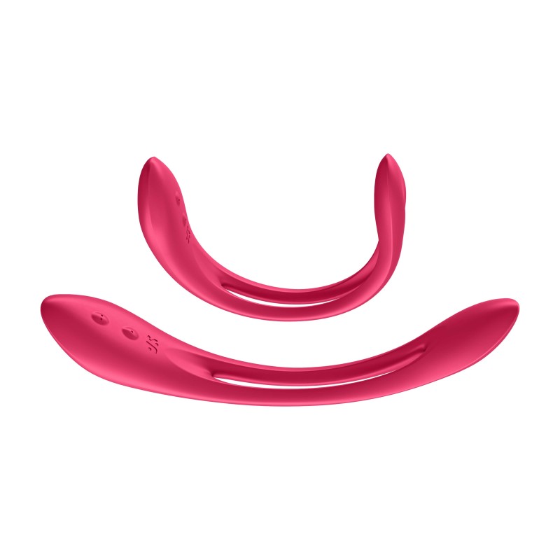Satisfyer Elastic Joy - akkus, flexibilis párvibrátor (piros) 51591 termék bemutató kép