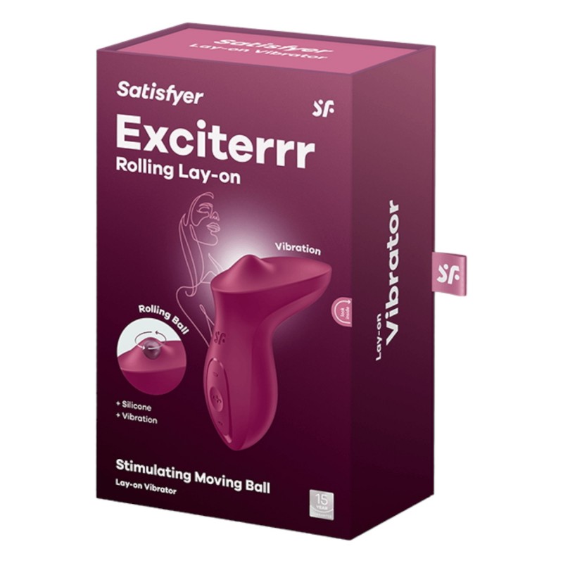 Satisfyer Exciterrr - forgó gyöngyös csikló vibrátor (piros) 94188 termék bemutató kép