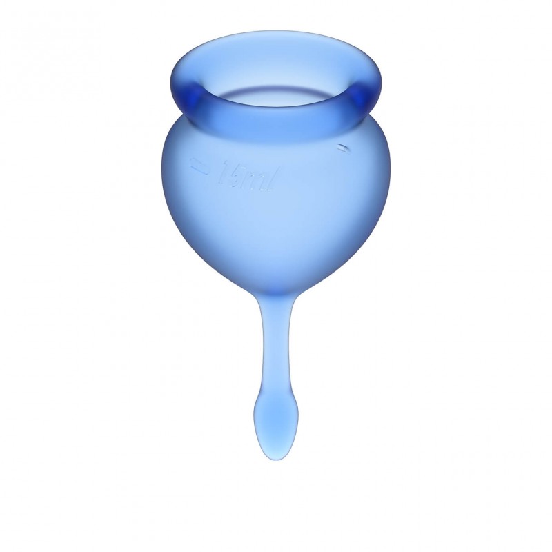 Satisfyer Feel Good - menstruációs kehely szett (kék) - 2db 45122 termék bemutató kép