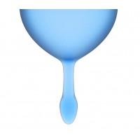Satisfyer Feel Good - menstruációs kehely szett (kék) - 2db 45546 termék bemutató kép