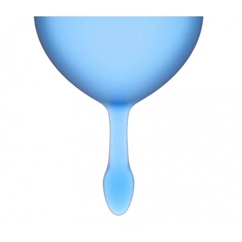 Satisfyer Feel Good - menstruációs kehely szett (kék) - 2db 45546 termék bemutató kép