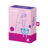 Satisfyer Feel Good - menstruációs kehely szett (kék) - 2db 45549 termék bemutató kép