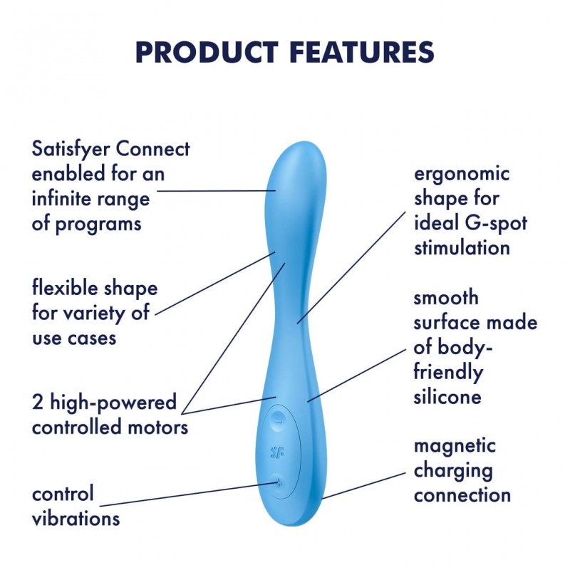 Satisfyer G-spot Flex 4 - okos G-pont vibrátor (türkiz) 63922 termék bemutató kép