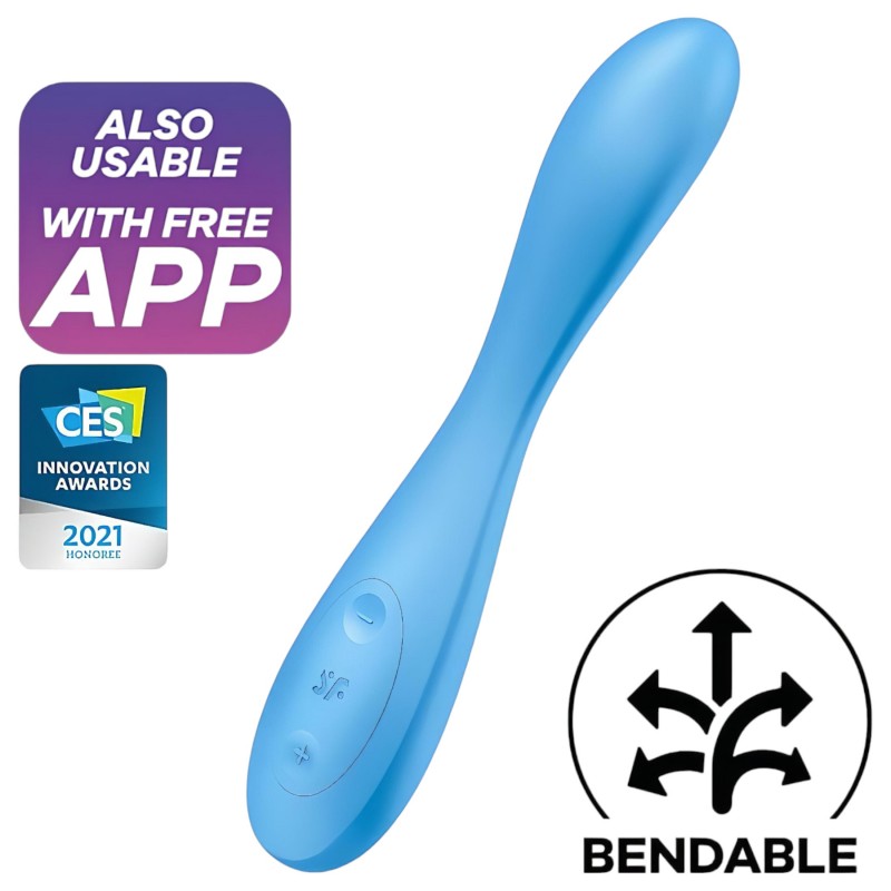 Satisfyer G-spot Flex 4 – App-vezérelt G-pont vibrátor (türkiz) 139233 termék bemutató kép