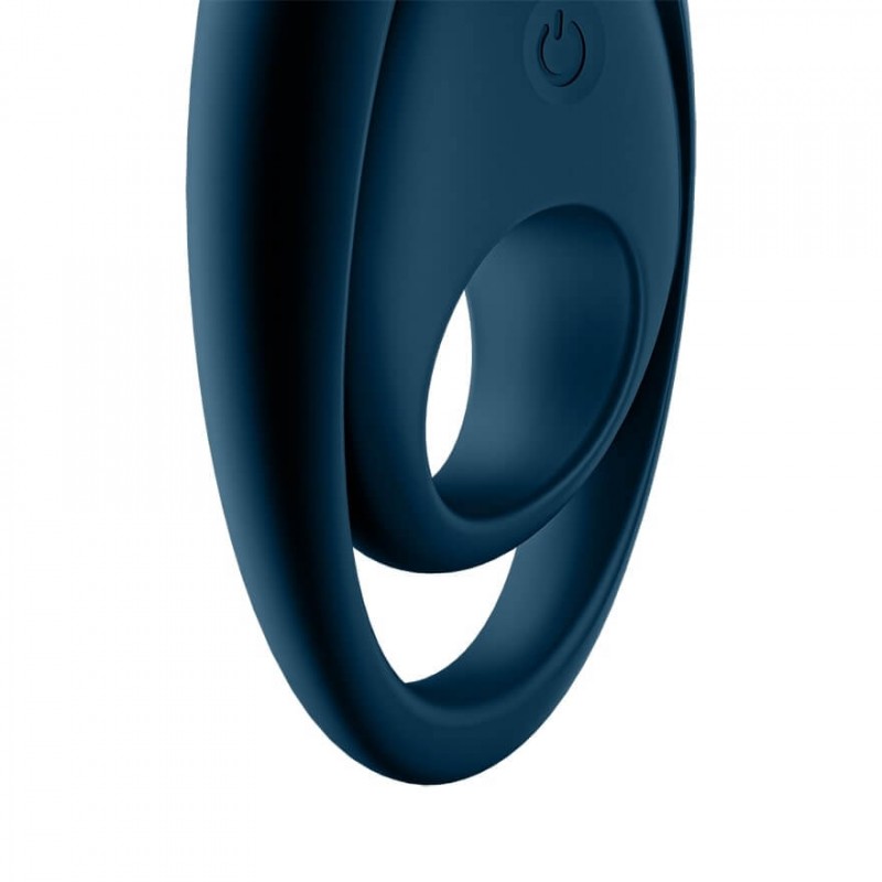 Satisfyer Glorious Duo - akkus, vízálló, vibrációs péniszgyűrű (kék) 53295 termék bemutató kép