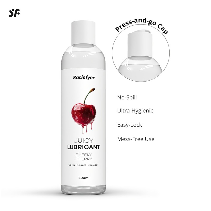 Satisfyer - ízesített síkosító - cseresznye (300 ml) 150228 termék bemutató kép