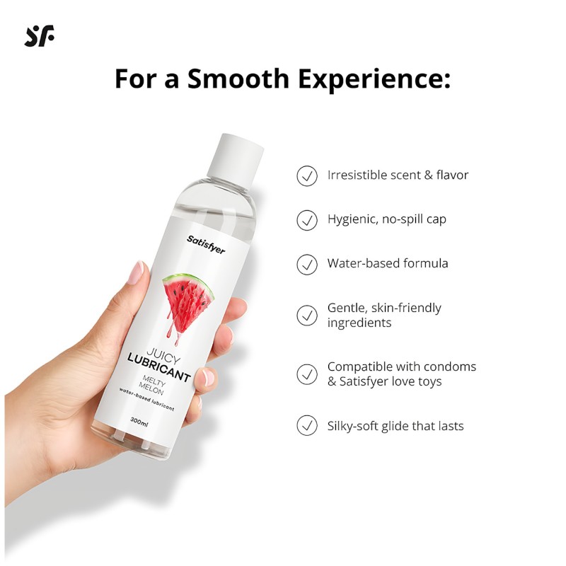 Satisfyer - ízesített síkosító - dinnye (300 ml) 150249 termék bemutató kép