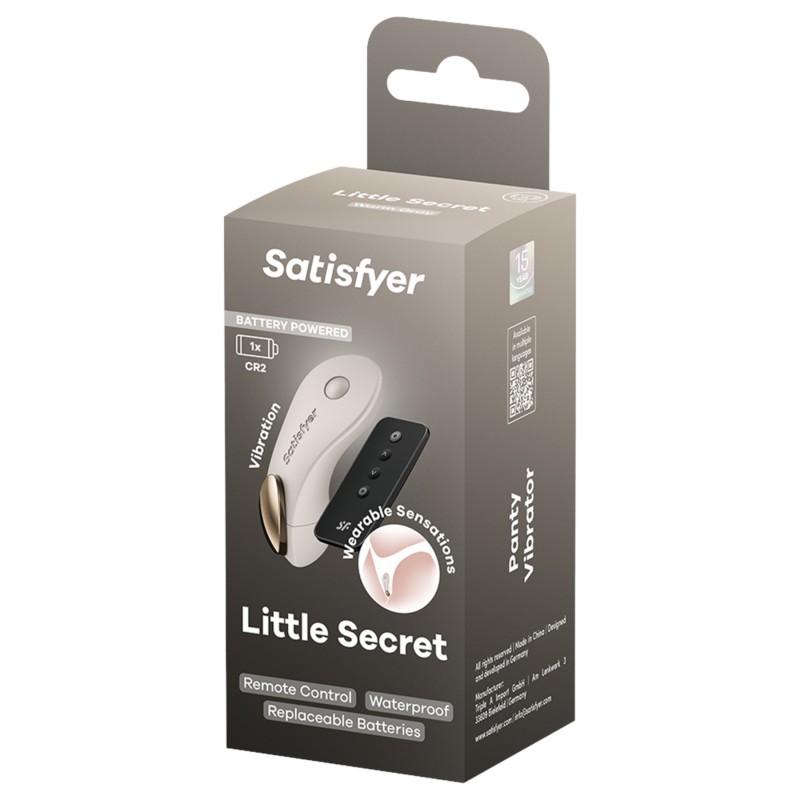 Satisfyer Little Secret - hordható bugyivibrátor (fehér) 151008 termék bemutató kép