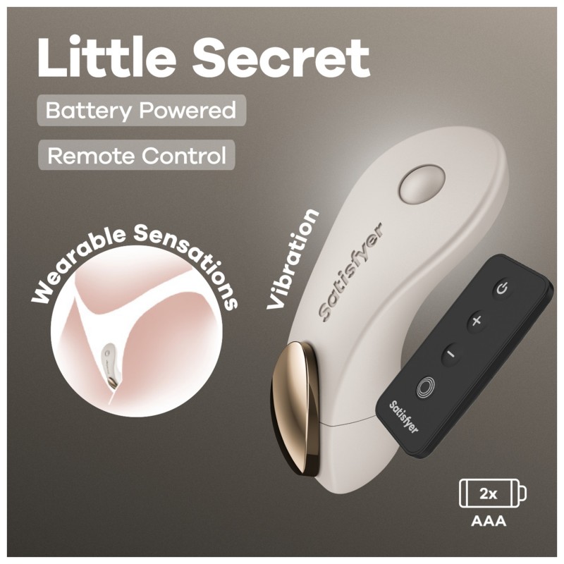 Satisfyer Little Secret - hordható bugyivibrátor (fehér) 151012 termék bemutató kép