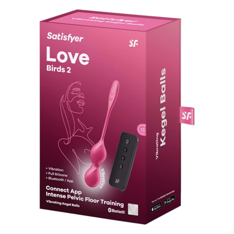 Satisfyer Love Birds 2 - okos, vibrációs gésagolyó (pink) 92319 termék bemutató kép