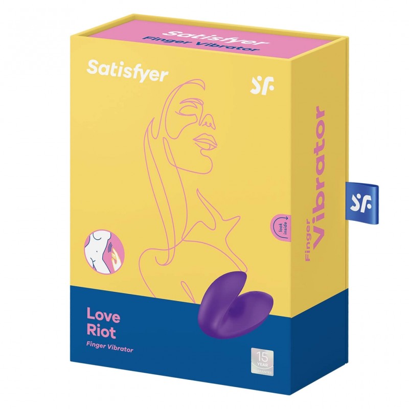 Satisfyer Love Riot - akkus, vízálló ujjvibrátor (lila) 68483 termék bemutató kép