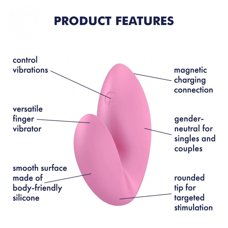 Satisfyer Love Riot - akkus, vízálló ujjvibrátor (pink) 68493 termék bemutató kép