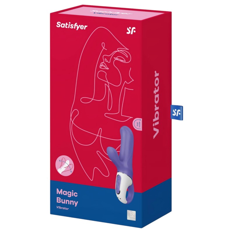 Satisfyer Magic Bunny - vízálló, akkus csiklókaros vibrátor (kék) 152624 termék bemutató kép