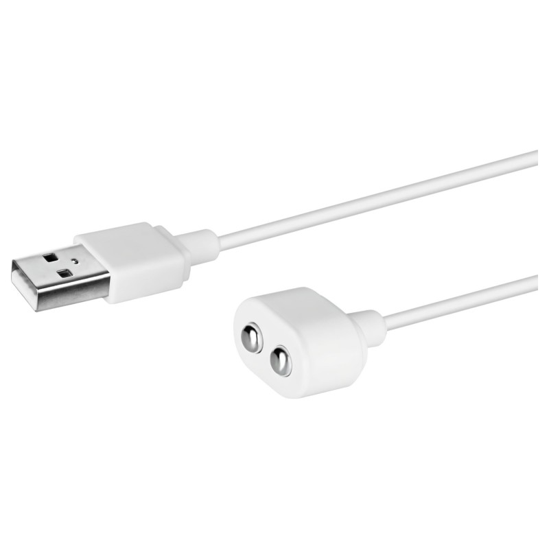 Satisfyer - mágneses USB töltőkábel - 2 db (fehér) 134320 termék bemutató kép