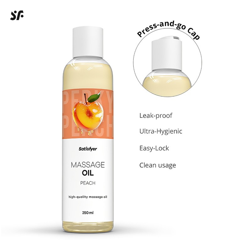 Satisfyer - masszázsolaj - barack (250 ml) 150244 termék bemutató kép