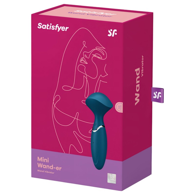 Satisfyer Mini Wand-er - vízálló masszírozó vibrátor (kék) 101898 termék bemutató kép