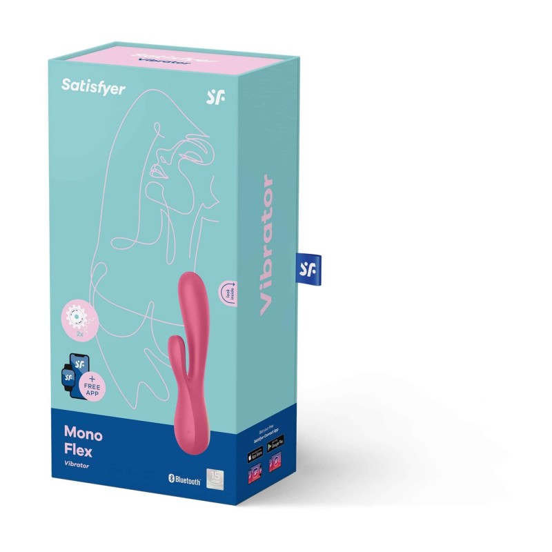 Satisfyer Mono Flex - okos vízálló vibrátor (piros) 87402 termék bemutató kép
