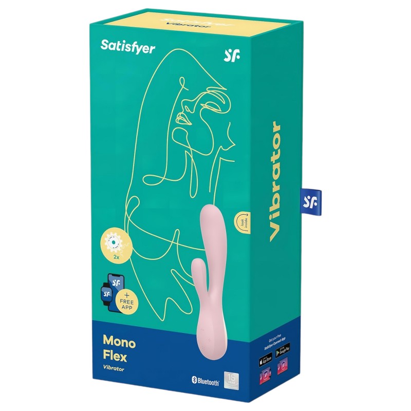 Satisfyer Mono Flex – App-vezérelt vibrátor (pink) 138274 termék bemutató kép