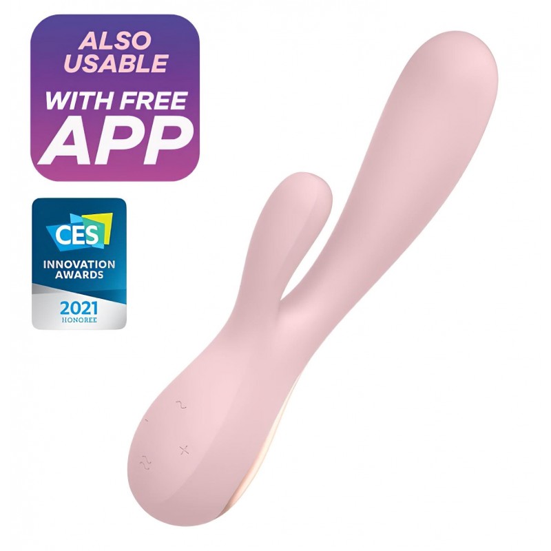 Satisfyer Mono Flex – App-vezérelt vibrátor (pink) 138275 termék bemutató kép
