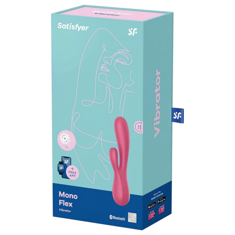 Satisfyer Mono Flex – App-vezérelt vibrátor (piros) 138256 termék bemutató kép