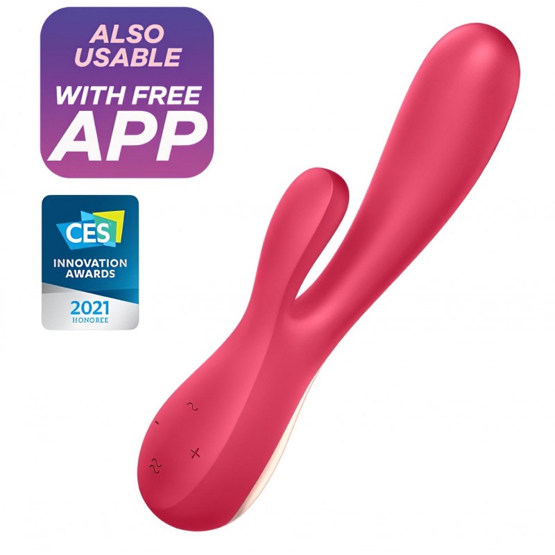 Satisfyer Mono Flex – App-vezérelt vibrátor (piros) 138257 termék bemutató kép
