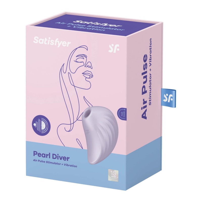 Satisfyer Pearl Diver - akkus, léghullámos csiklóvibrátor (viola) 77094 termék bemutató kép