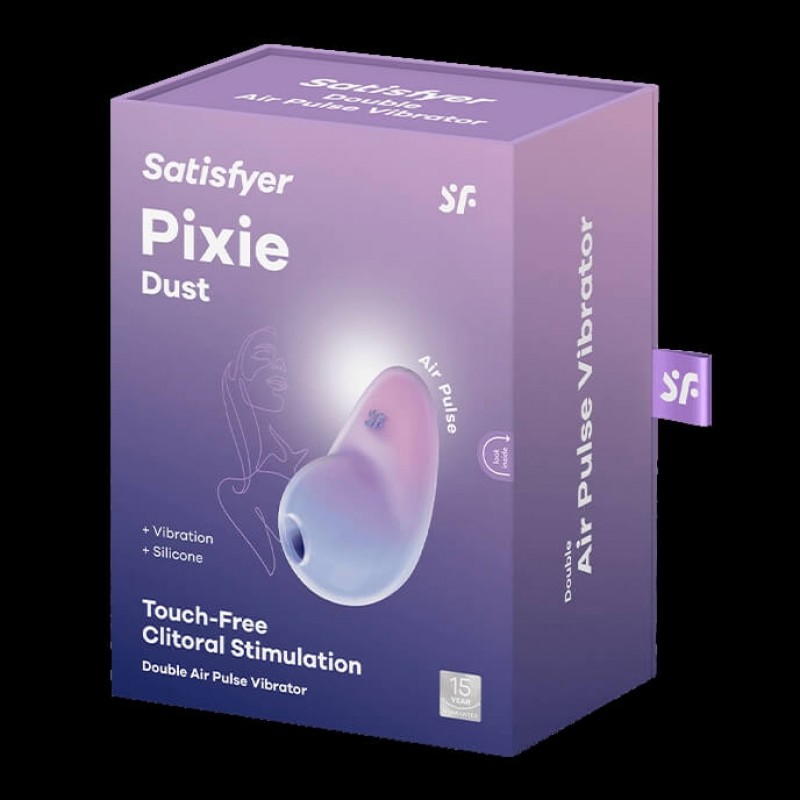 Satisfyer Pixie Dust - akkus léghullámos csiklóizgató (lila-pink) 84365 termék bemutató kép