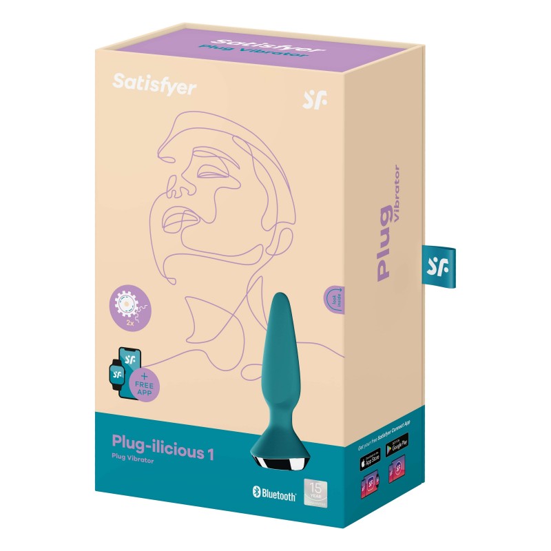 Satisfyer Plug-ilicious 1 – App-vezérelt análvibrátor (zöld) 46911 termék bemutató kép