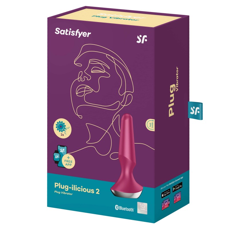 Satisfyer Plug-ilicious 2 - okos anál vibrátor (piros) 46922 termék bemutató kép