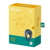 Satisfyer Power Ring - vízálló, akkus péniszgyűrű (szürke) 45620 termék bemutató kép