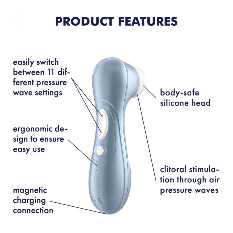 Satisfyer Pro 2 Gen2 - akkus léghullámos csiklóizgató (Kék) 74314 termék bemutató kép