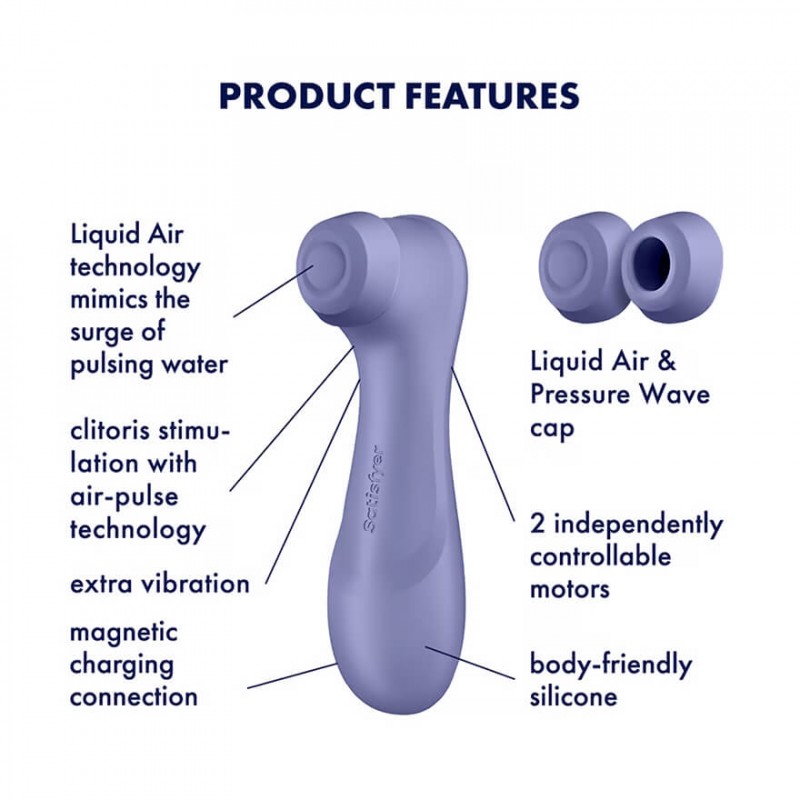Satisfyer Pro 2 Gen3 - akkus léghullámos csiklóizgató (lila) 74204 termék bemutató kép