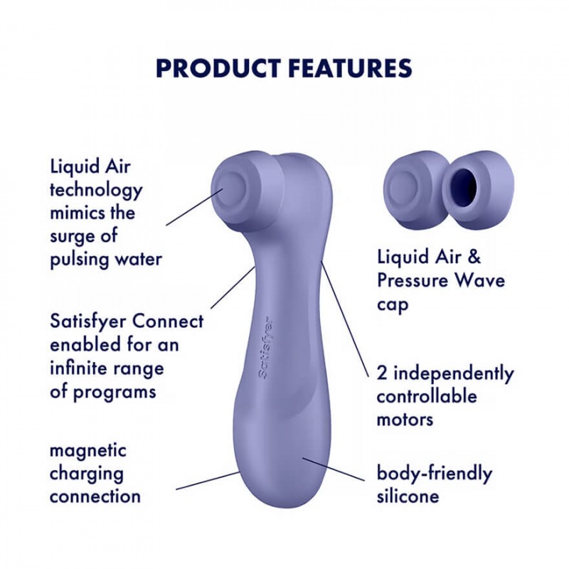 Satisfyer Pro 2 Gen3 - okos léghullámos csiklóizgató (lila) 81459 termék bemutató kép