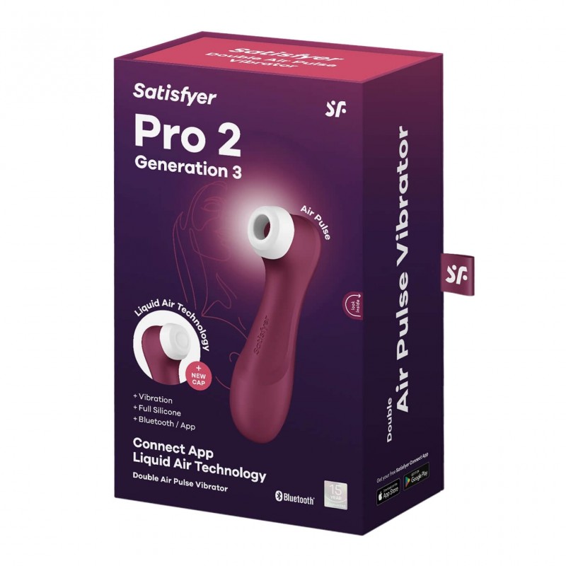 Satisfyer Pro 2 Gen3 - App-vezérelt léghullámos csiklóizgató (piros) 88532 termék bemutató kép