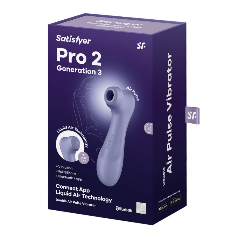 Satisfyer Pro 2 Gen3 - okos léghullámos csiklóizgató (lila) 89258 termék bemutató kép