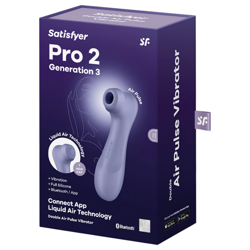Satisfyer Pro 2 Gen3 - App-vezérelt léghullámos csiklóizgató (lila) 139286 termék bemutató kép