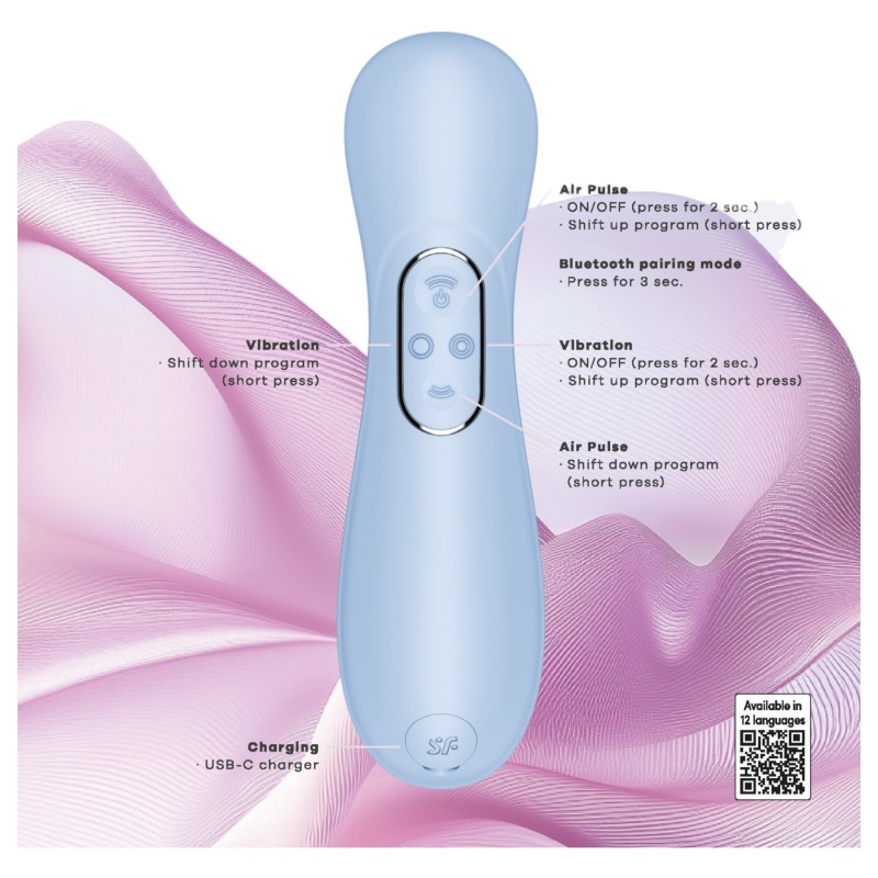Satisfyer Pro 2 Gen4 - App-vezérelt léghullámos csiklóizgató (kék) 170831 termék bemutató kép
