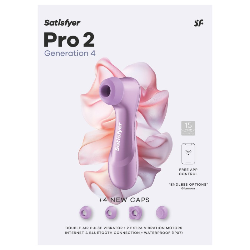 Satisfyer Pro 2 Gen4 - App-vezérelt léghullámos csiklóizgató (lila) 170843 termék bemutató kép