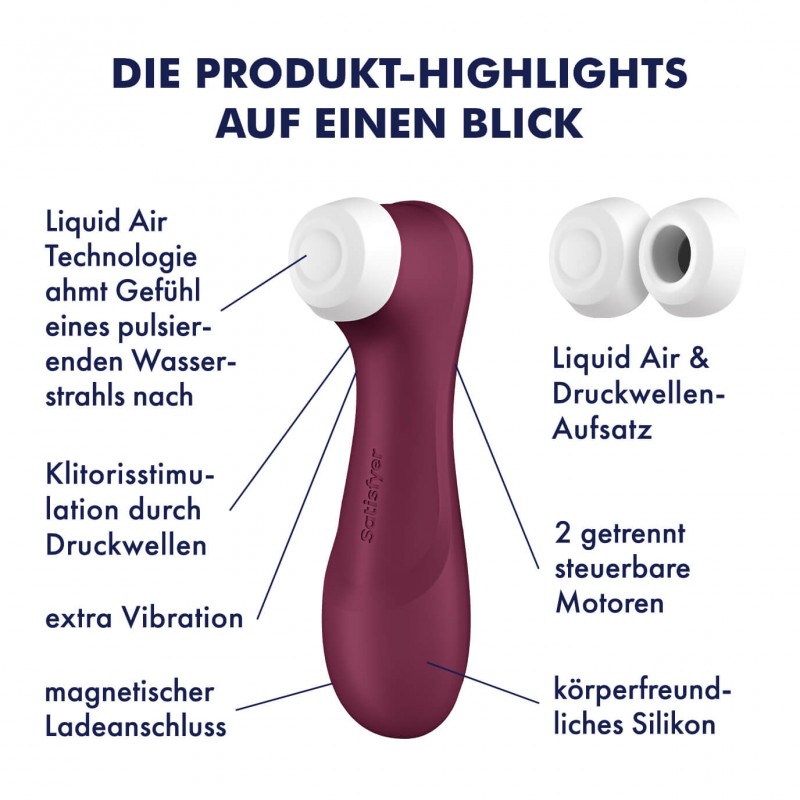 Satisfyer Pro 2 Gen3 - App-vezérelt léghullámos csiklóizgató (piros) 73361 termék bemutató kép