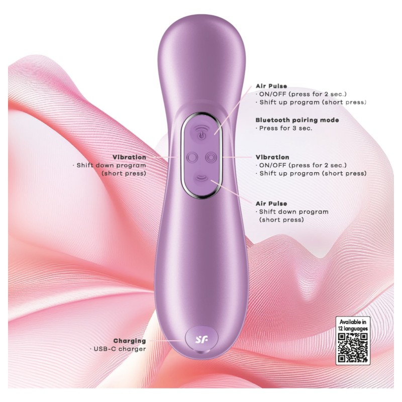 Satisfyer Pro 2 Gen4 - App-vezérelt léghullámos csiklóizgató (lila) 152311 termék bemutató kép