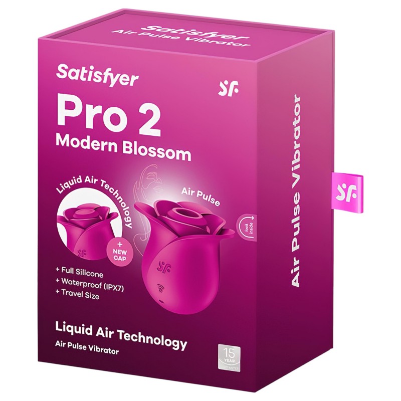 Satisfyer Pro 2 Modern Blossom - léghullámos csiklóizgató (pink) 124093 termék bemutató kép