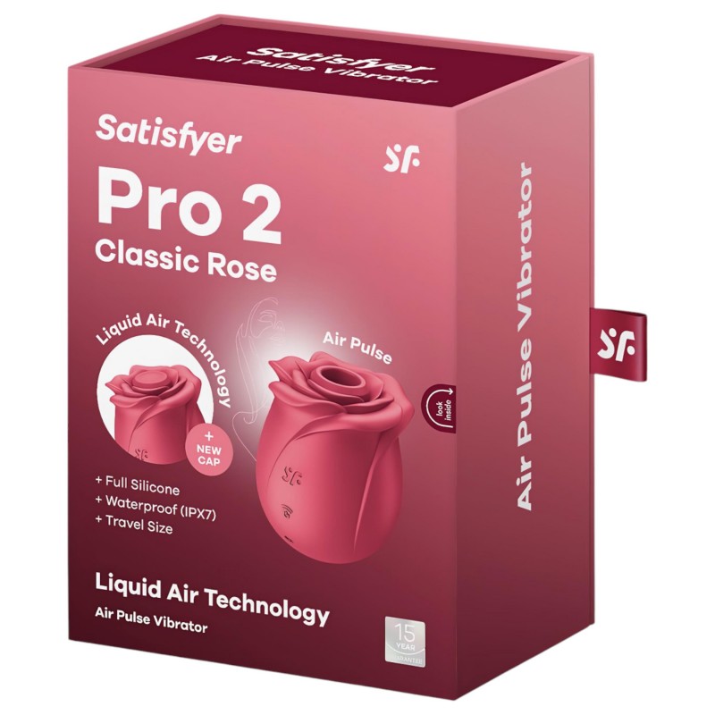 Satisfyer Pro 2 Classic Blossom - léghullámos csiklóizgató (piros) 98585 termék bemutató kép