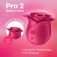 Satisfyer Pro 2 Rose Modern - akkus léghullámos csiklóizgató (piros) 83213 termék bemutató kép