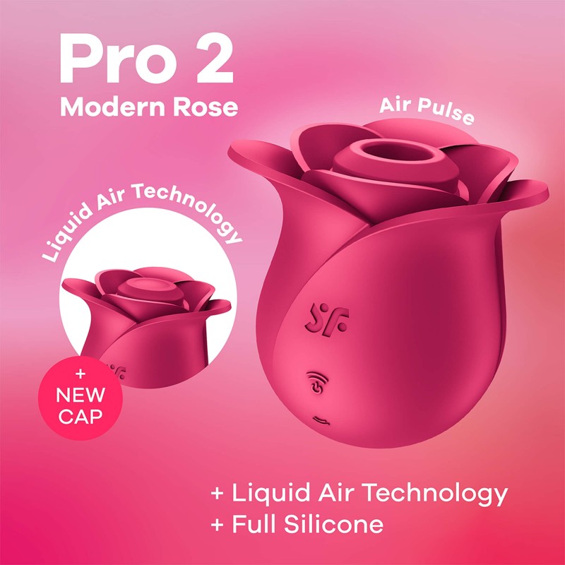 Satisfyer Pro 2 Modern Blossom - léghullámos csiklóizgató (pink) 83213 termék bemutató kép