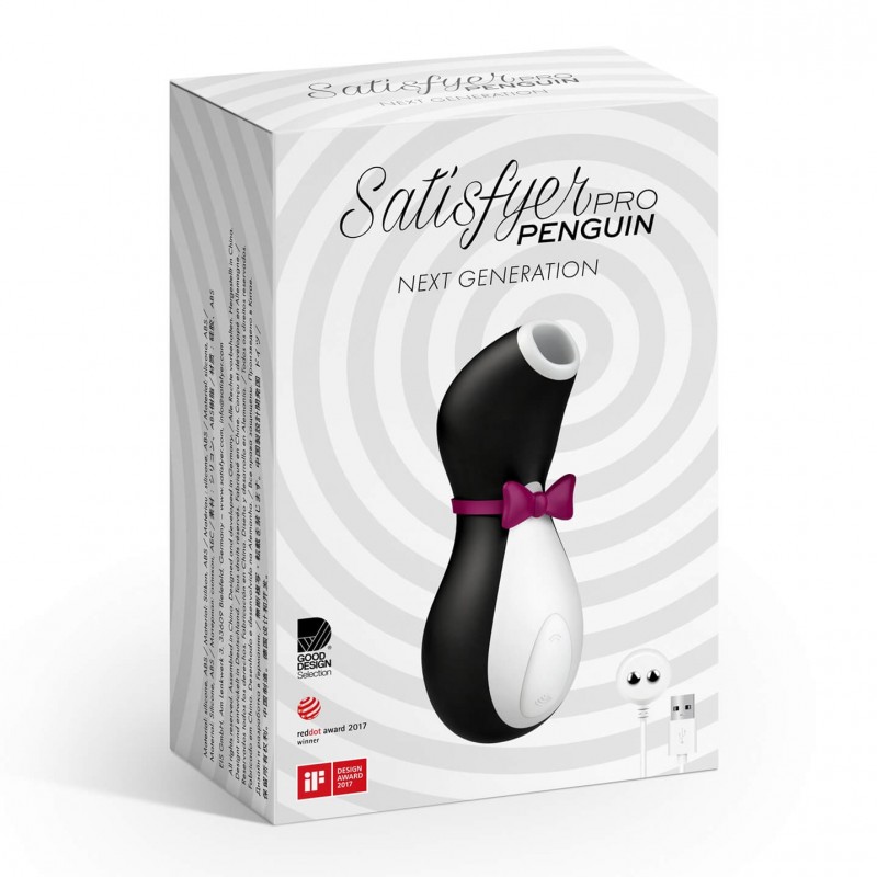 Satisfyer Pro Penguin Next - akkus, vízálló csiklóizgató (fekete-fehér) 28881 termék bemutató kép