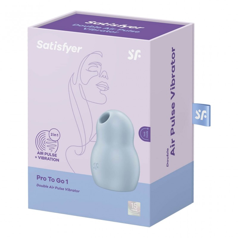 Satisfyer Pro To Go 1 - léghullámos csiklóizgató (kék) 82102 termék bemutató kép