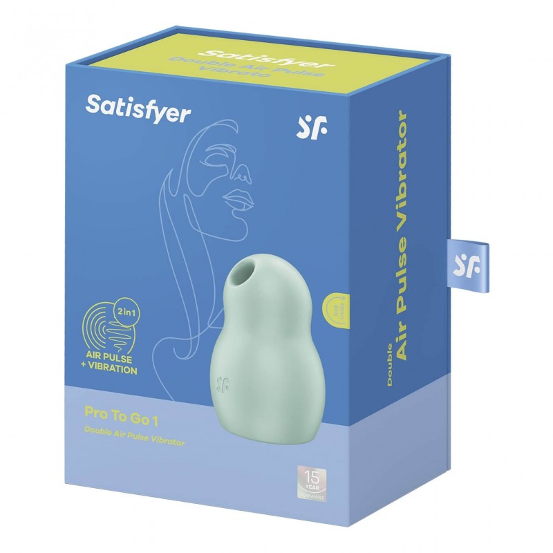 Satisfyer Pro To Go 1 - akkus, léghullámos csiklóizgató (menta) 69526 termék bemutató kép