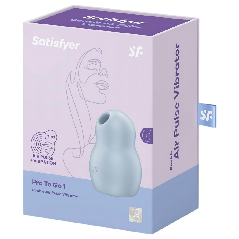 Satisfyer Pro To Go 1 - léghullámos csiklóizgató (kék) 101640 termék bemutató kép